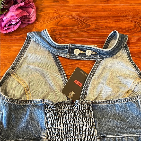 Levi's Blue Denim Halter Tank Top - Picture 4 of 9
